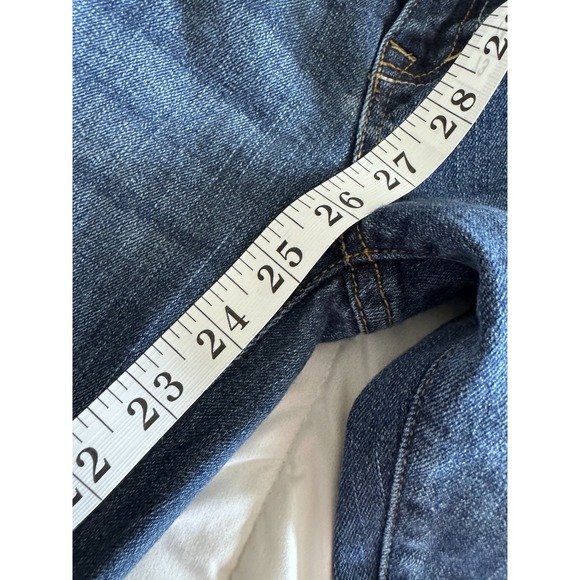 Aeropostale Size 000 Bayla Skinny Crop Jegging blue distressed Jeans, 25" Inseam - Picture 7 of 9